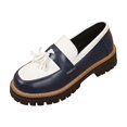 thumbnail image 2 of Willtoo Chunky Loafers for Women Lug Sole Tassel Loafers Shoes With Tassel and Slip on Details Vacation Outdoor Shoes Round Toe Comfort Dressy Fashion Footwear, 2 of 5