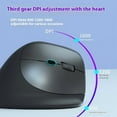 thumbnail image 3 of Vertical Mouse Ergonomic Optical Mice Adjustable 1600DPI 6 Button for Laptop, 3 of 12
