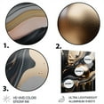 thumbnail image 3 of Designart "Marbled Euphoria Gold and Black III" Abstract Marble Metal Wall Decor, 3 of 5
