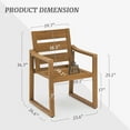 thumbnail image 6 of Dycanpo Outdoor Dining Chairs,Weather Resistant Patio Chairs with Armrest for Indoors,Teak, 6 of 8