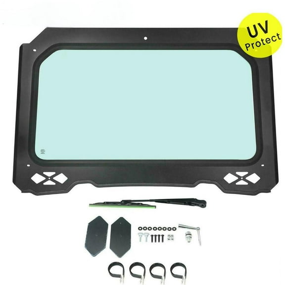 Full Glass Windshield W/ Wiper For Polaris RZR 900 Trail S 1000, XP - UV protect