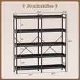 thumbnail image 5 of Amadwell 5-Tier Bookshelf with 10 Open Shelves, 47" Freestanding Bookcase, Sturdy Metal Frame, for Living Room, Black, 5 of 9