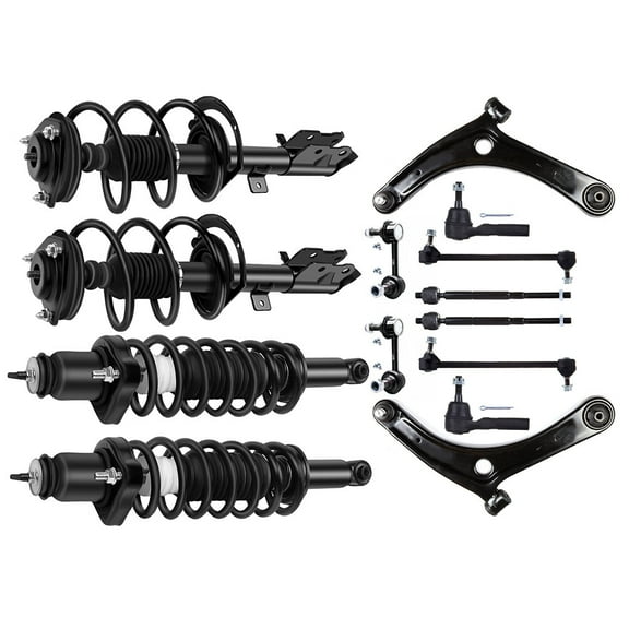 cciyu Struts Suspension Kit for 2007-2012 for Dodge Caliber Front and Rear Pair Complete Strut,Control Arm and Ball Joint,Stabilizer Bar Link,Tie Rod End with 172368 182367 172401 ES800408