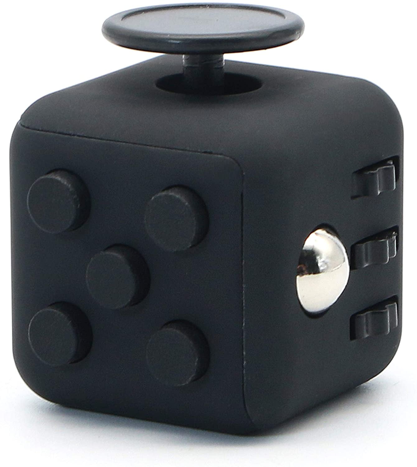 Fidget Cube Anxiety Stress Relief Focus 6-side Calm Funny Finger Toy Black Red 