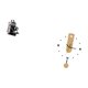 thumbnail image 5 of Estatua de cámara de resina y reloj de pared acrílico con números , decoración silenciosa para armarios, bares, hogares y salas de esta, 5 of 8