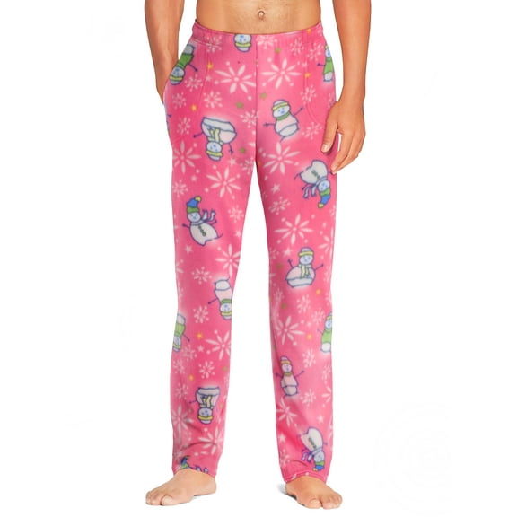 Hat and Beyond Men's Soft Plush Teddy Brushed Pajama Pants with Christmas Pattern