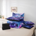 thumbnail image 6 of Erosebridal 3D Cartoon Unicorn 7-Piece Bedding Comforter Set For Kids,Cute Magic Animal King Bedding Sets,Reversible Black, 6 of 7