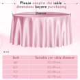 thumbnail image 2 of shiyou-1 Pack 90 Inch Round Satin Tablecloth Pink Satin Table Cover, Overlay Silky Tablecloth Dining Table Cloths for Wedding, Party, Banquet, Events, Reception, Dinner, 2 of 4
