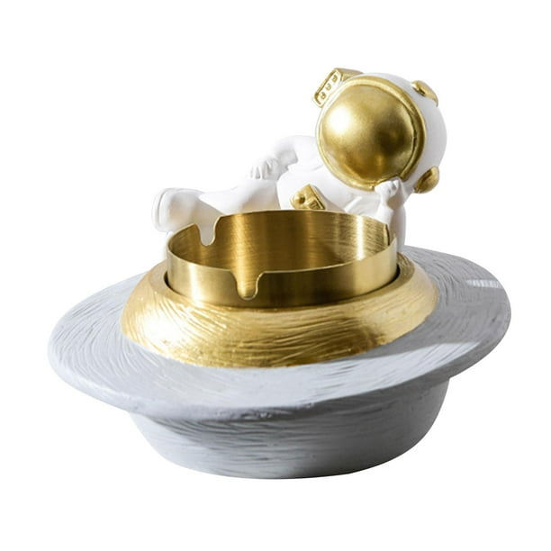 Cenicero de resina, con 3 ranuras, accesorios para fumar, cenicero para puros, ceniceros, manualidades para Oro A