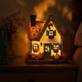 thumbnail image 6 of Light-Up Pumpkin House Tabletop Decoration – Glowing Fall & Halloween Ornament – Battery-Operated Resin Pumpkin Cottage for Desk, Shelf or Mantel, 6 of 8