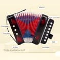 thumbnail image 4 of Kids Button Accordion 7 Keys, Portable Educational Musical Instrument for Beginners Kids, 4 of 7