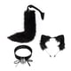 thumbnail image 4 of Diadema con orejas de gato Salvador negro con cola y gargantilla, 4 of 10