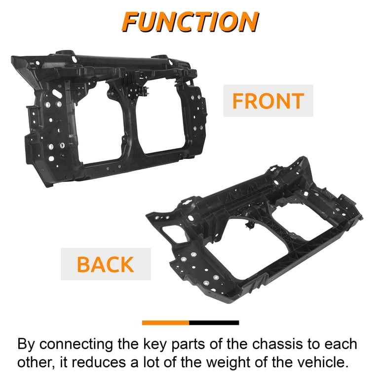 Kojem, Radiator Center Core Support, 62510-CD100, Black - Walmart.com