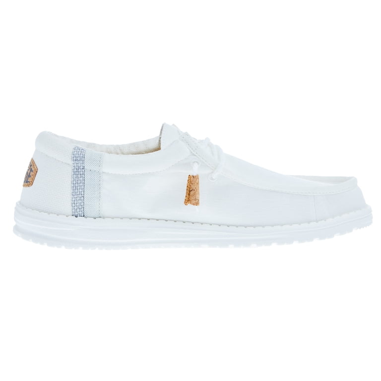 Hey Dude Mens Wally White Break Stitch Casual Shoe - Walmart.com display picture 1
