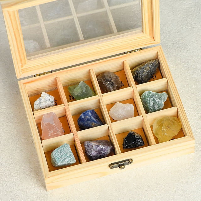 Granjero Gordo Juego de 1 pieza de muestra de mineral de cristal natural, regalo de joyería de piedra cruda de cristal irregular