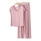 thumbnail image 1 of TaTaai Loose Solid Color T-shirt Pants Pajama Set, Women's Thick Warm Design, All Season Casual Home Work Outfit, Cold Gentle Wash, Line Dry Option Gift, 1 of 6