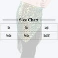 thumbnail image 2 of Waist Chain Skirts Womens Tassel Sequin Triangle Hip Scarf Warp Skirts Belt Sparkly Belly Dance Clothing Gold, Free Size, 2 of 6