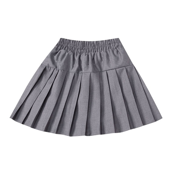 KICILVS Girls School Skirt Pleated Mini Length Elastic Waist Pull on Tennis Skirts Back to School Clothes 2-15 Years