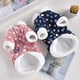 thumbnail image 5 of Abrigos para perros pequeños y medianos, chaquetas de forro polar, abrigos florales para cachorros, abrigos de pana de invierno, chaqueta con anilla en D para chihuahuas (azul), 5 of 5