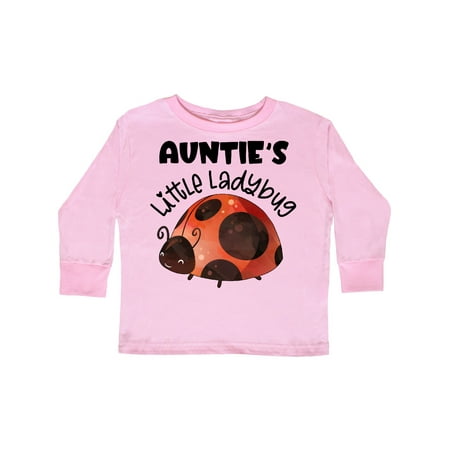 

Inktastic Auntie s Little Ladybug Gift Toddler Boy or Toddler Girl Long Sleeve T-Shirt