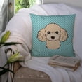 thumbnail image 3 of Dog Face Checkerboard Design Fabric Decorative Pillow, 3 of 4