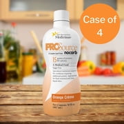 Medtrition Liquid Collagen Peptides Type I, III 15 Grams Protein per Oz. |Prosource NoCarb Orange Crème 4 Bottles pack