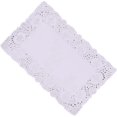 thumbnail image 2 of Tapetes de papel de encaje blanco de 30 x 40 cm, rectangulares, desechables, para bodas, cumpleaños, pasteles, postres y vajilla., 2 of 5