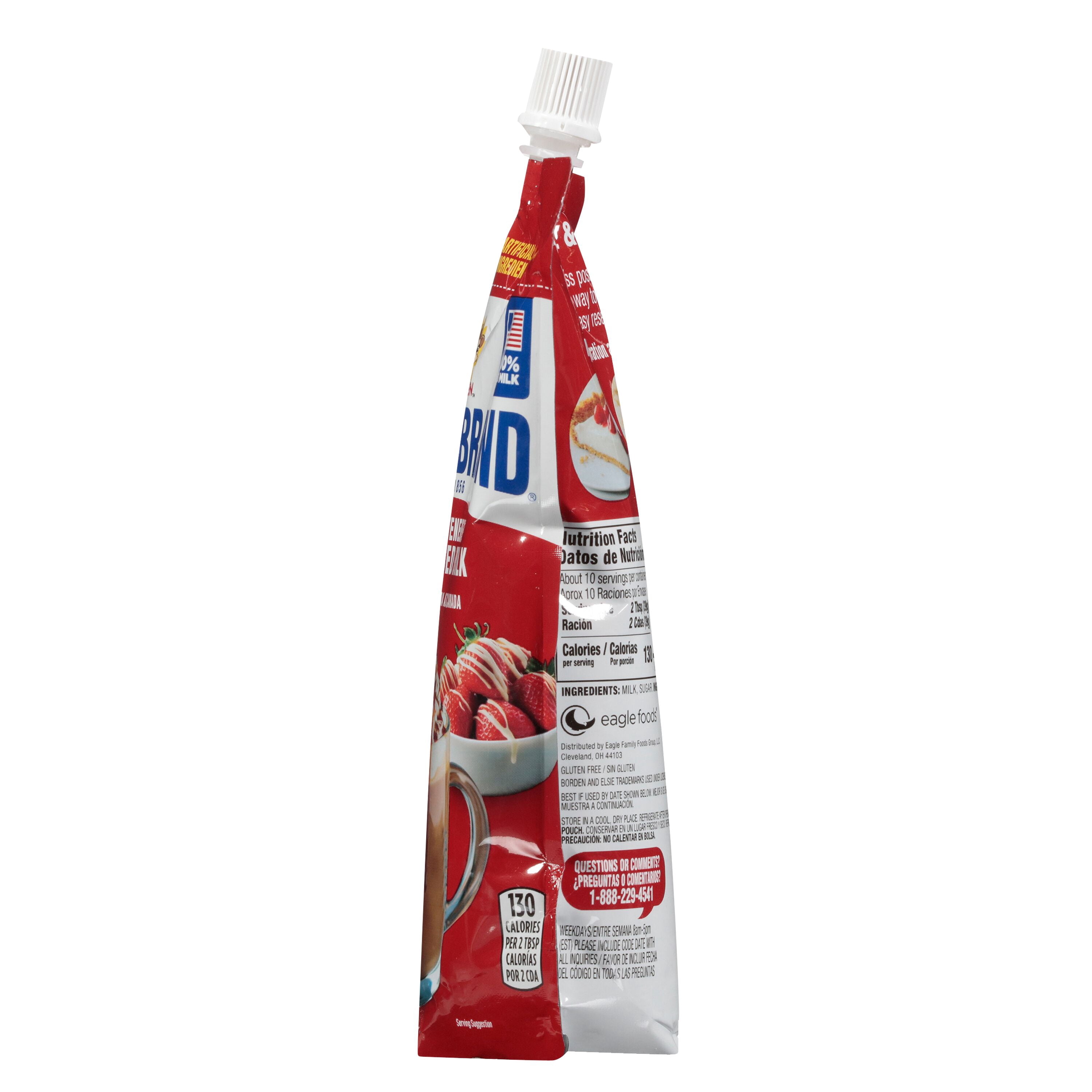 (3 pack) Eagle Brand Sweetened Condensed Milk, 100% US Milk, Gluten Free, 14 oz Resealable Pouch