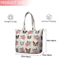 thumbnail image 4 of Boston Terrier Dog and Flower Florals Travel Tote Bags for Women Carry On,Large Weekender Bags for Women Travel,Multi Functional Duffle Bag for Work,Shopping,Sports, 4 of 5