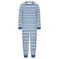 thumbnail image 6 of Women's Pajama Sets Fashion Striped Print Comfortable Pajama Sets with Pants Leisure Crew Neck Long Sleeve Sleepwear Summer Pjs for Women, 6 of 7