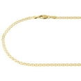 thumbnail image 2 of Real 10K Yellow Gold Solid Flat Mariner Chain 2.50mm Necklace Plain 18 Inches, 2 of 5