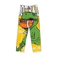 thumbnail image 6 of Daiia T-Rex Playing Football Men's Sleep Pant with Pockets and Drawstring,Pajama Pants-Large, 6 of 9
