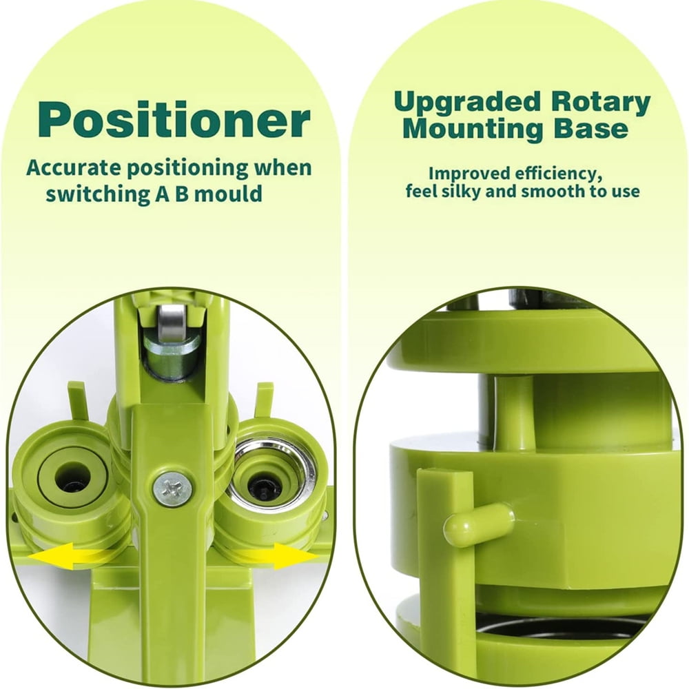 Pin Badge Maker Machine Set, 25-44MM Badges Button Making Machine with 100Pcs Parts ,Beginner-Friendly