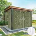 thumbnail image 6 of Outdoor Curtains for Patio Waterproof, Japanese Outdoor Privacy Panels Grommet, Green Rustic Retro Pastoral Floral Leaves Blackout Outside Curtains for Porch/Cabana/Pergola/Gazebo 54"x95", 2 Panels, 6 of 8