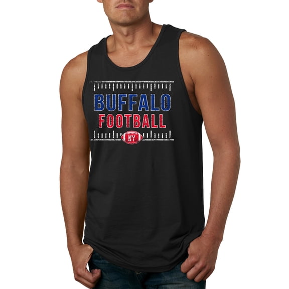 Wild Bobby Buffalo BUF Hometown City Football Fan Pride Sports Men's Graphic Tank Top, Black, XX-Large