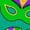 Kelly Green, variant on Inktastic My 1st Mardi Gras with Mask Boys or Girls Baby T-Shirt