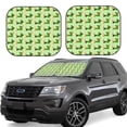 thumbnail image 1 of Balery dogs St Patrick's Day Parasol para parabrisas de coche de 2 piezas | Parasol plegable para parabrisas delantero de coche para la mayoría de sedanes-Medium, 1 of 6