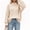 Apricot, variant on Women Oversized Cable Knit Sweaters Fall Winter Turtleneck Chunky Pullover