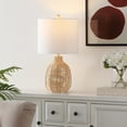 thumbnail image 2 of SAFAVIEH Oroya 23 in. Coastal Light Brown Rattan Table Lamp with White Cotton Shade, 2 of 6