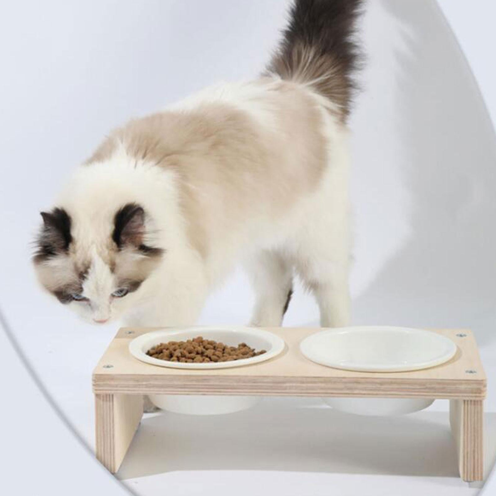 Cat Bowls for Food and Water, Cat Food Bowl Ceramic Cat Bowl Neck Protection Non