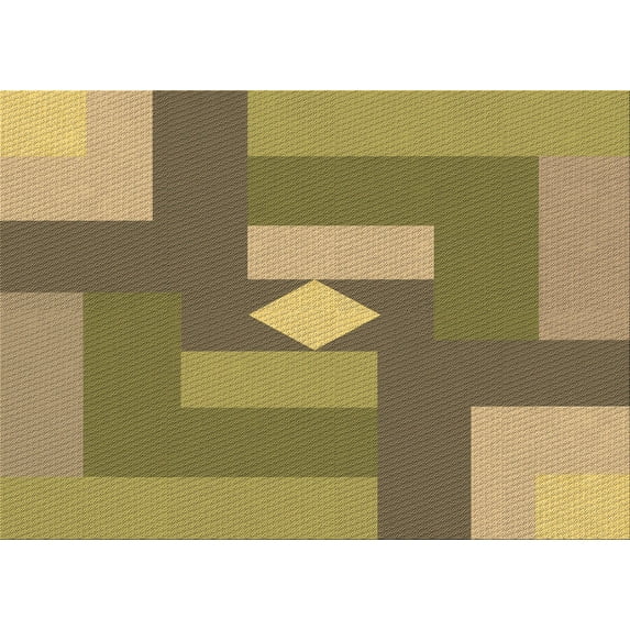 Ahgly Company Machine Washable Indoor Rectangle Transitional Oak Brown Area Rugs, 2' x 3'