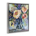 thumbnail image 3 of Stupell Industries Enraptured Blossoms Bouquet Gray Framed Floater Canvas Wall Art design by Jeanette Vertentes, 21 x 17, 3 of 9