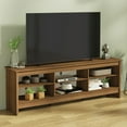 thumbnail image 1 of Madesa Media Console TV Stand Entertainment Center with 6 Shelves and Cable Management for 65, 75 Inch Television Living Room and Bedroom Modern Wooden - Rustic, 1 of 5