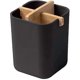thumbnail image 1 of Bamboo Toothbrush Holder With 4 Compartments, Bath Shower Cup For Toothbrush And Toothpaste, Utensil Holder For Home Kitchen - Black, 1 of 5