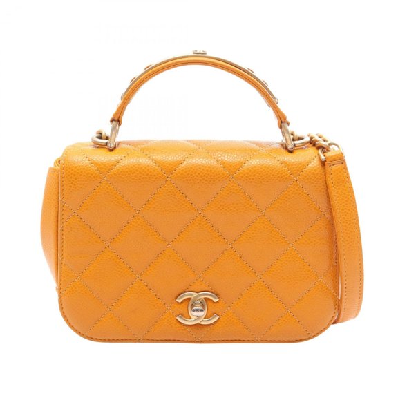 Pre-Owned Chanel Matelass Top Handle 2-Way Shoulder Bag/Handbag, Caviar Leather (Grained...