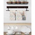 thumbnail image 3 of Happy Easter Kitchen Dish Towels for Drying Dishes Set of 3, Spring Rabbits Polka Dots Beige Burlap Waffle Weave Microfiber Hand Tea Bathroom Towels Quick Dry & Absorbent Towel 15.7x23.6, 3 of 7