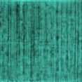 thumbnail image 1 of Ahgly Company Machine Washable Indoor Square Abstract Turquoise Blue Contemporary Area Rugs, 3' Square, 1 of 4