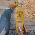 thumbnail image 4 of Loafers for Women Fringe Suede Slip on Flat Shoes Casual Round Toe Tassel Walking Shoes Comfortable Moccasins Yellow Size 9, 4 of 6