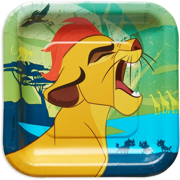 7" Lion Guard Square Paper Party Plate, 8ct