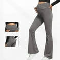thumbnail image 4 of bbymog Women's Maternity Yoga Pants High Waisted Loose Casual Pregnancy Pants Yoga Pregnancy Clothes for Women Gray-4 XL, 4 of 7